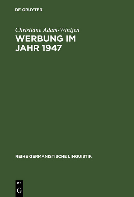 Werbung im Jahr 1947 main product photo