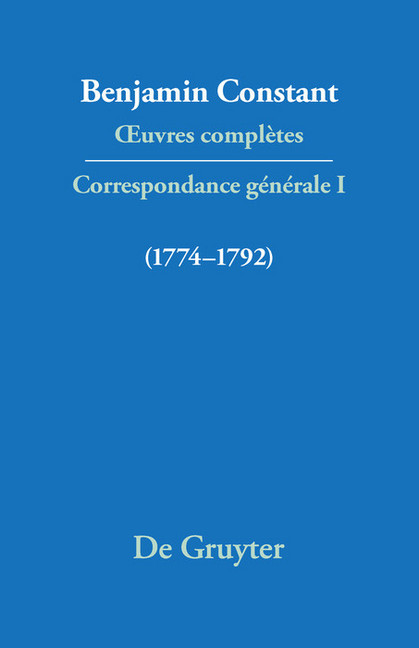 Correspondance 1774-1792 main product photo