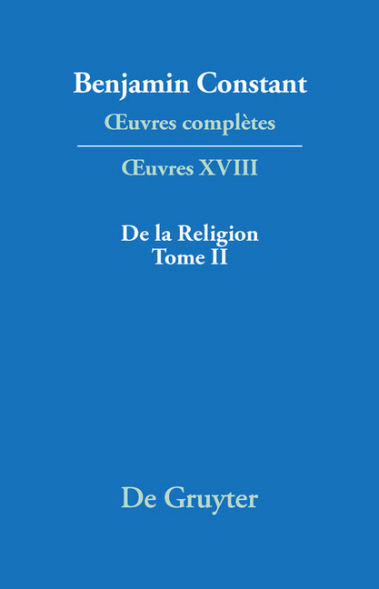 De la Religion, considérée dans sa source, ses formes ses développements, Tome II main product photo