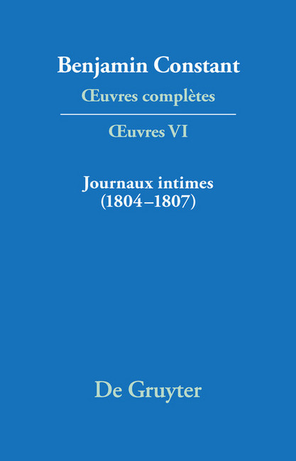 Journaux intimes (1804-1807) suivis de Affaire de mon père (1811) main product photo