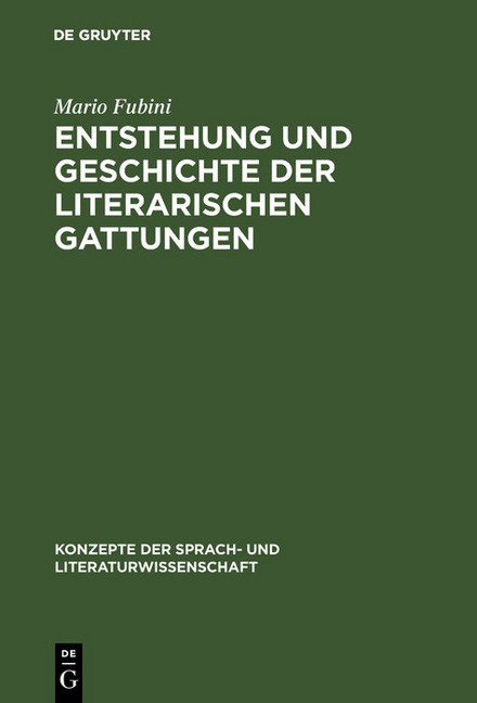 Entstehung und Geschichte der literarischen Gattungen main product photo