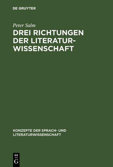 Drei Richtungen der Literaturwissenschaft main product photo