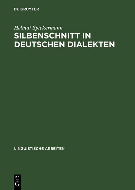 Silbenschnitt in deutschen Dialekten main product photo