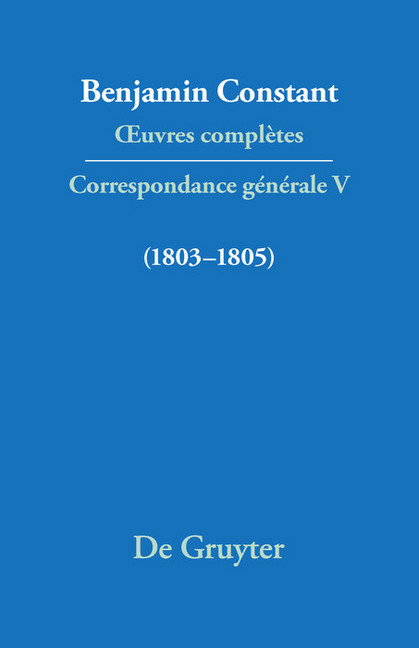 Correspondance 1803-1805 main product photo
