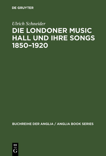 Die Londoner Music Hall und ihre Songs 1850-1920 main product photo