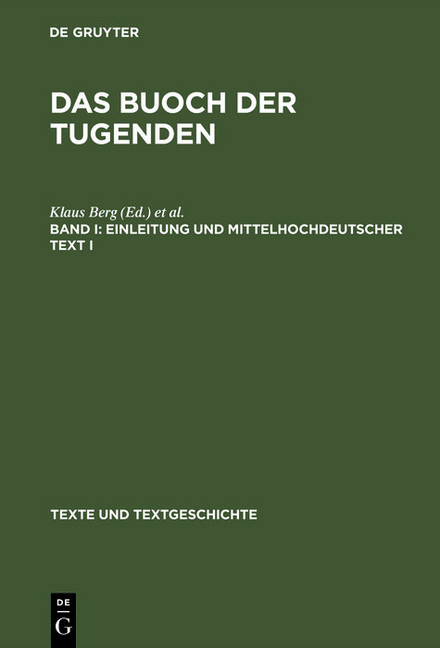 Einleitung und mittelhochdeutscher Text I main product photo