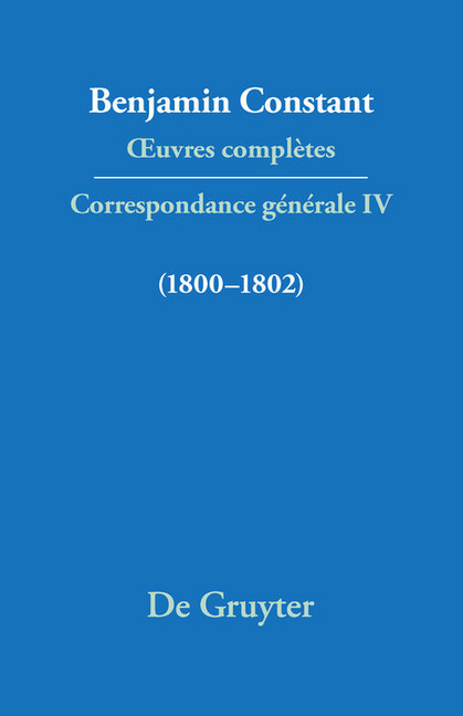 Correspondance 1800-1802 main product photo