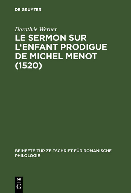 Le sermon sur l'Enfant prodigue de Michel Menot (1520) main product photo