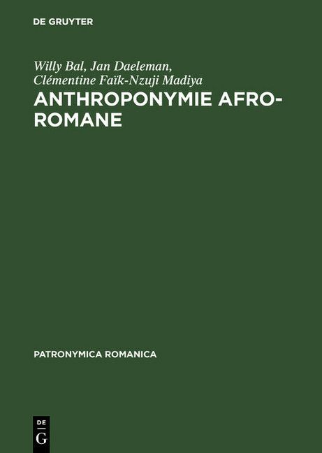 Anthroponymie afro-romane main product photo