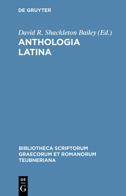 Anthologia Latina main product photo