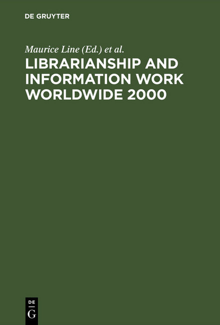 Librarianship and Information Work Worldwide 2000 main product photo