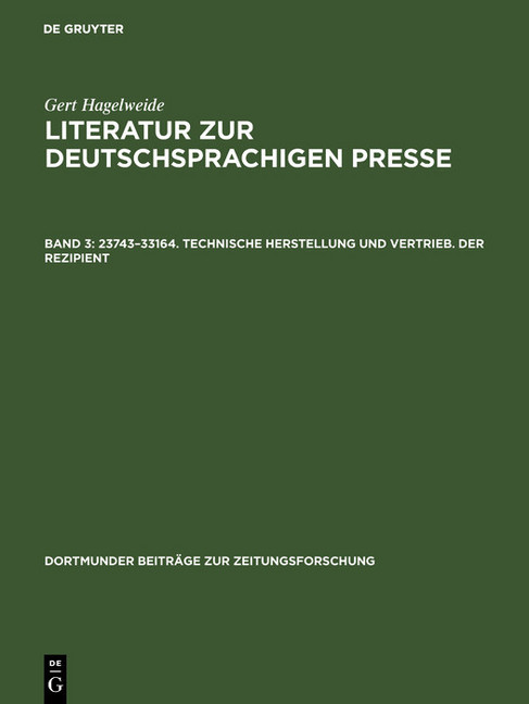 23743-33164. Technische Herstellung und Vertrieb. Der Rezipient main product photo