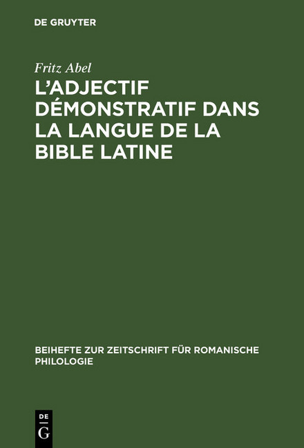 L' adjectif démonstratif dans la langue de la Bible latine main product photo