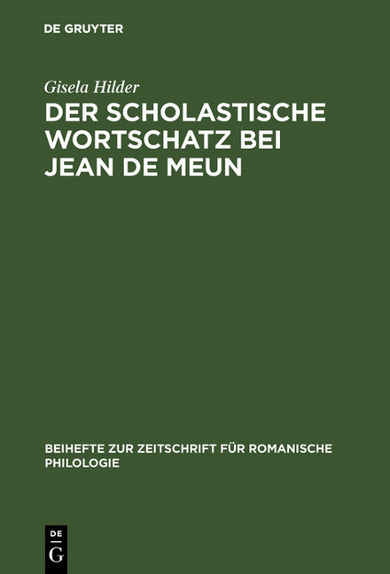 Der scholastische Wortschatz bei Jean de Meun main product photo