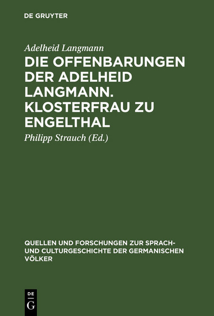 Die Offenbarungen der Adelheid Langmann. Klosterfrau zu Engelthal main product photo