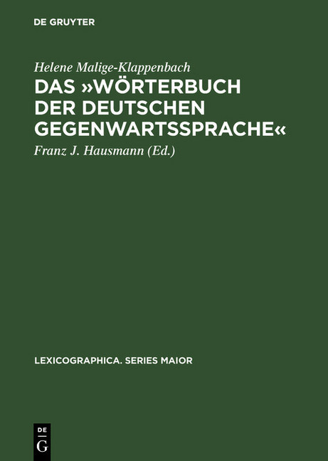 Das "Wörterbuch der deutschen Gegenwartssprache" main product photo
