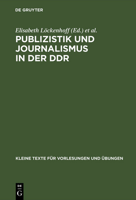 Publizistik und Journalismus in der DDR main product photo