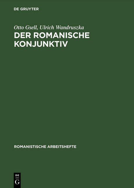 Der romanische Konjunktiv main product photo