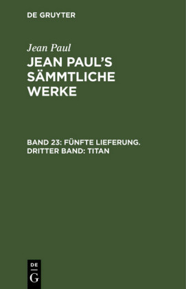 Fünfte Lieferung. Dritter Band: Titan