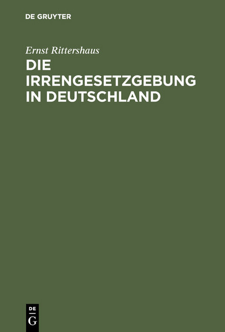 Die Irrengesetzgebung in Deutschland main product photo