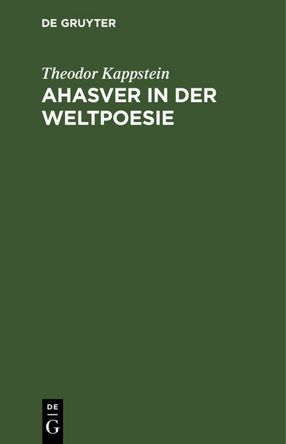 Ahasver in der Weltpoesie main product photo