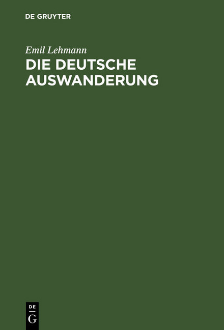 Die deutsche Auswanderung main product photo