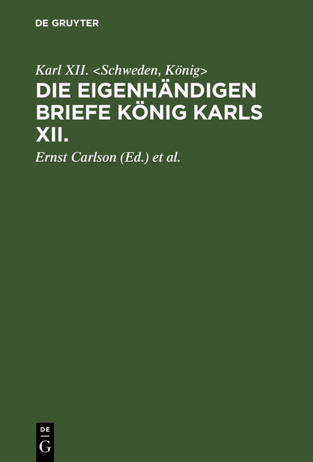 Die eigenhändigen Briefe König Karls XII. main product photo