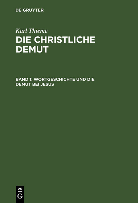Wortgeschichte und die Demut bei Jesus main product photo