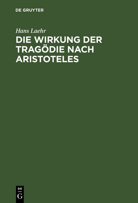 Die Wirkung der Tragödie nach Aristoteles main product photo