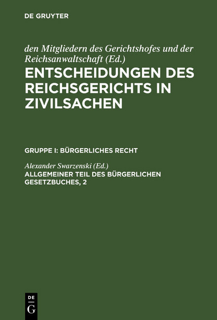 Allgemeiner Teil des Bürgerlichen Gesetzbuches, 2 main product photo