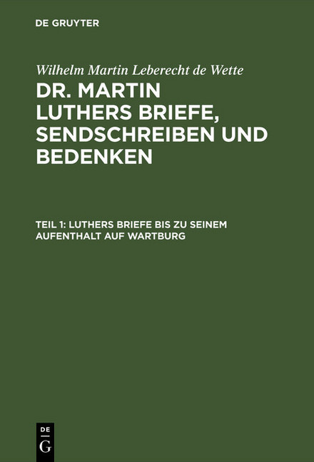 Luthers Briefe bis zu seinem Aufenthalt auf Wartburg main product photo