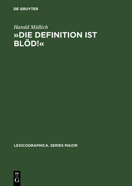 "Die Definition ist blöd!" main product photo