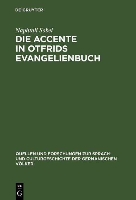 Die Accente in Otfrids Evangelienbuch main product photo