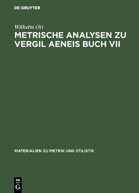 Metrische Analysen zu Vergil Aeneis Buch VII main product photo