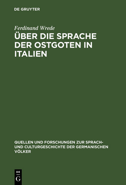 Über die Sprache der Ostgoten in Italien main product photo