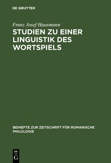 Studien zu einer Linguistik des Wortspiels main product photo
