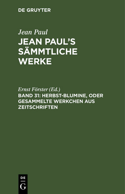 Herbst-Blumine, oder Gesammelte Werkchen aus Zeitschriften main product photo