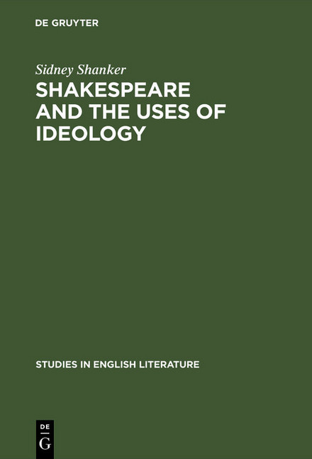 Shakespeare and the Uses of Ideology main product photo