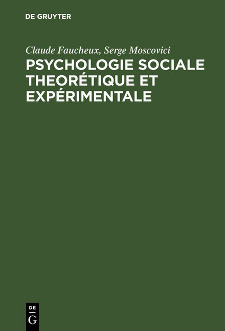 Psychologie sociale theorétique et expérimentale main product photo