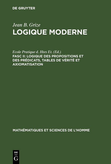 Logique des propositions et des prédicats, tables de vérité et axiomatisation main product photo