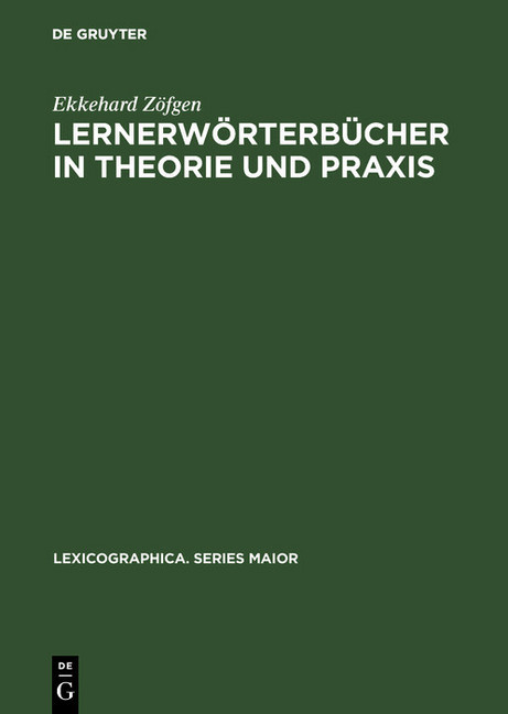 Lernerwörterbücher in Theorie und Praxis main product photo