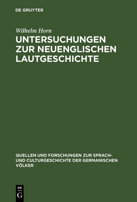 Untersuchungen zur neuenglischen Lautgeschichte main product photo