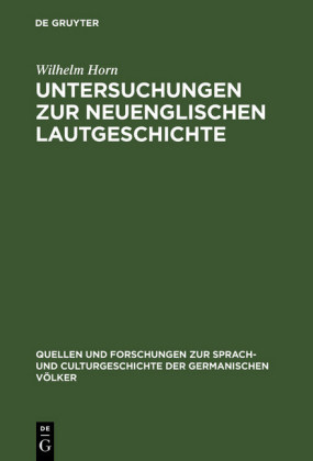 Untersuchungen zur neuenglischen Lautgeschichte