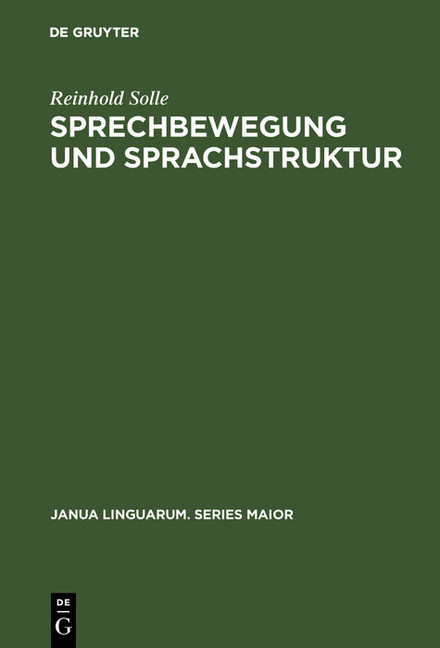 Sprechbewegung und Sprachstruktur main product photo