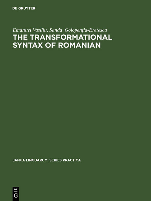 The transformational syntax of Romanian main product photo