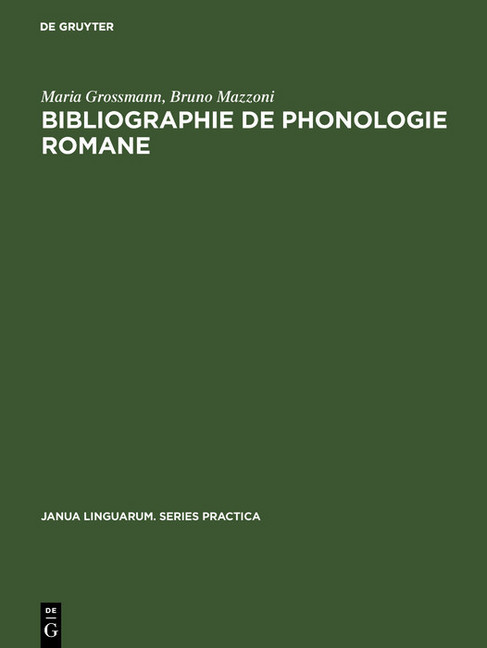 Bibliographie de phonologie romane main product photo
