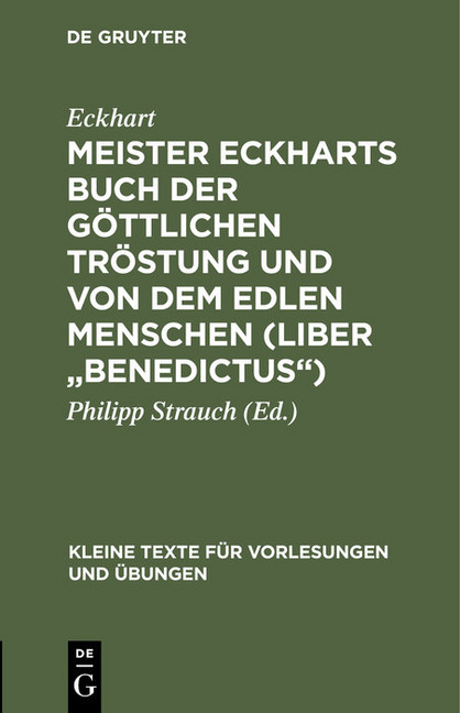 Meister Eckharts Buch der göttlichen Tröstung und Von dem edlen Menschen (Liber 'Benedictus') main product photo