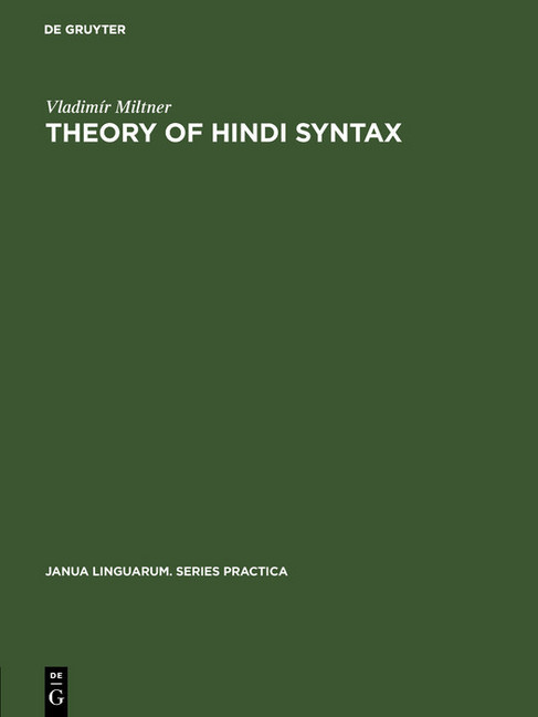 Theory of Hindi syntax main product photo