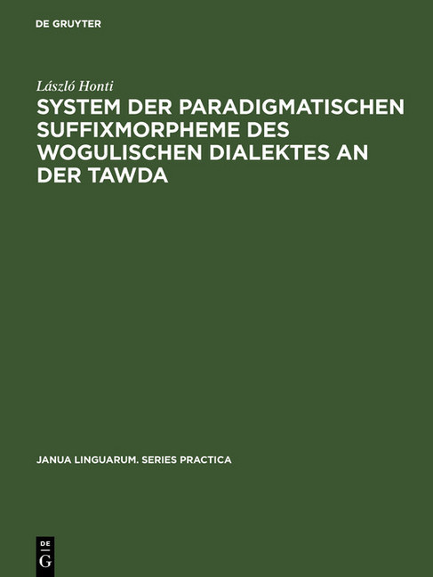 System der paradigmatischen Suffixmorpheme des wogulischen Dialektes an der Tawda main product photo