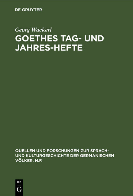 Goethes Tag- und Jahres-Hefte main product photo